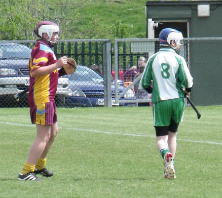 Action from the under 14 Ulster Féile final.