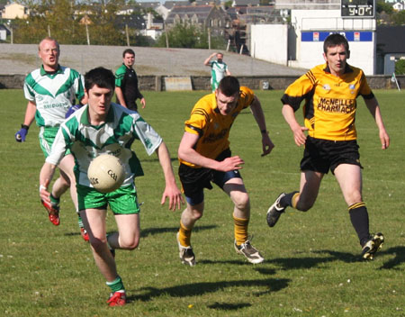 Action from the senior league game against Malin.