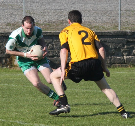 Action from the senior league game against Malin.