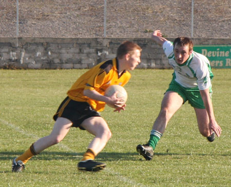 Action from the senior league game against Malin.