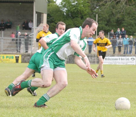 Action from the senior league game against Malin.