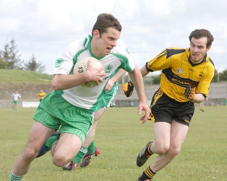 Action from the senior league game against Malin.