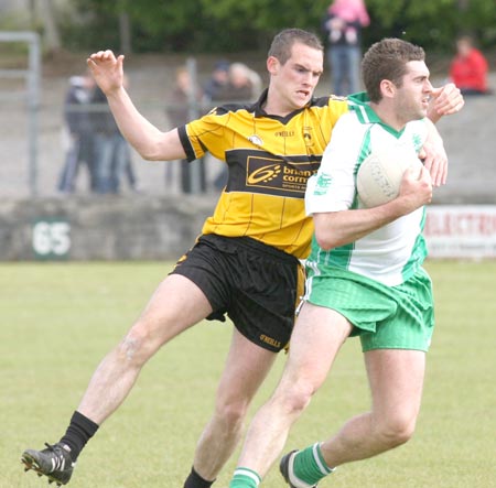 Action from the senior league game against Malin.