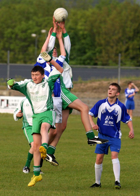 Action from the under 14 league game against Four Masters.