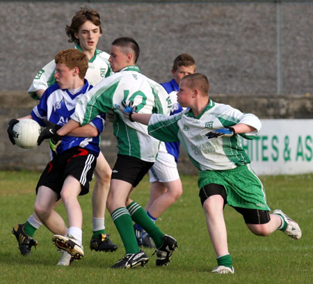 Action from the under 14 league game against Four Masters.