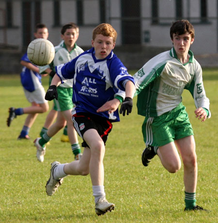 Action from the under 14 league game against Four Masters.