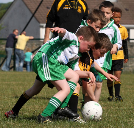 Action from the under 8 blitz against Saint Eunan.