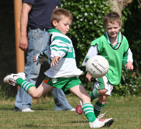 Action from the under 8 blitz against Saint Eunan.