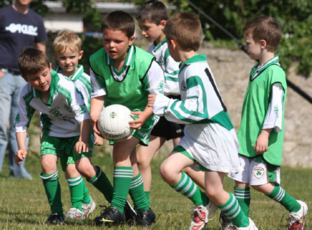 Action from the under 8 blitz against Saint Eunan.