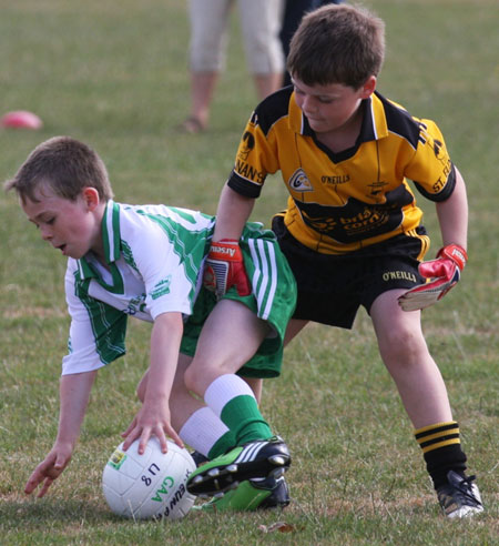 Action from the under 8 blitz against Saint Eunan.