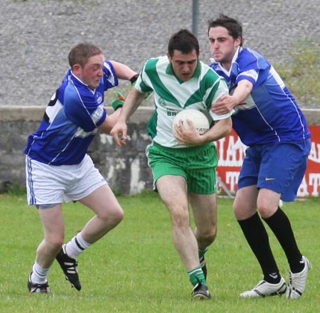 Action from the senior reserve division two match against Fanad Gaels.