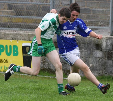 Action from the senior reserve division two match against Fanad Gaels.