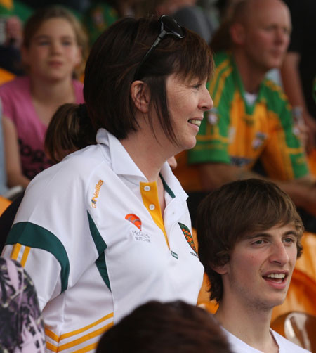 Action from the All-Ireland ladies minor football final between Donegal and Galway..