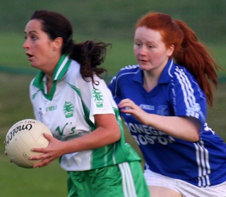 Action from the senior game between Aodh Ruadh and Naomh Conaill.