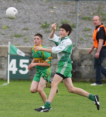 Action from the minor championship quarter-final between Aodh Ruadh and Four Masters.