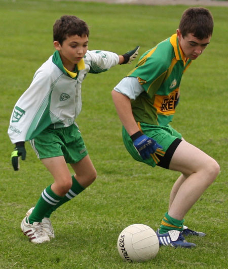 Action from the minor championship quarter-final between Aodh Ruadh and Four Masters.