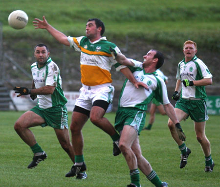 Action from the senior reserve division two match against Kilcar.