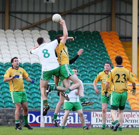 Action from the senior reserve division two match against MacCumhaill's.