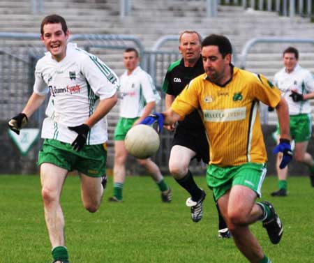 Action from the senior reserve division two match against MacCumhaill's.