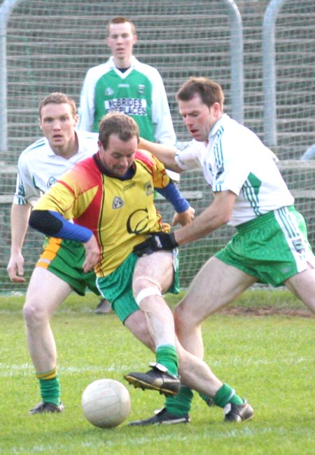 Action from the senior  division two match against MacCumhaill's.