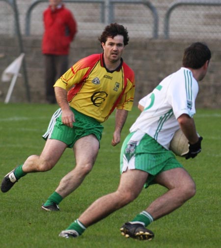 Action from the senior  division two match against MacCumhaill's.