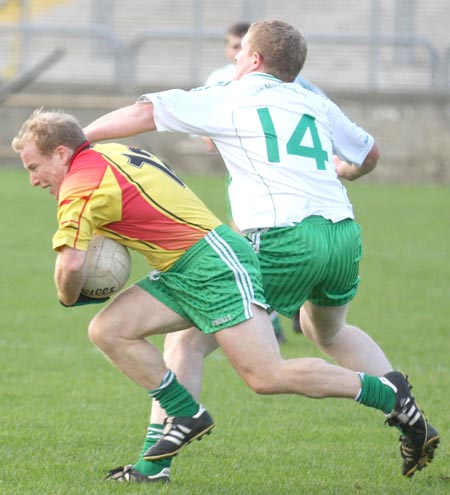 Action from the senior  division two match against MacCumhaill's.