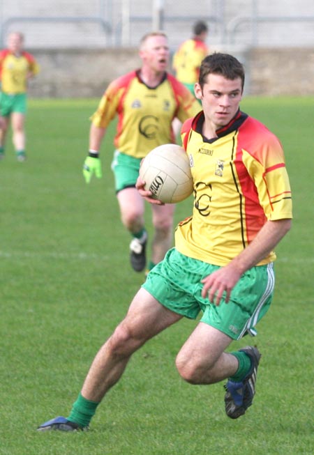 Action from the senior  division two match against MacCumhaill's.