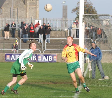 Action from the senior  division two match against MacCumhaill's.