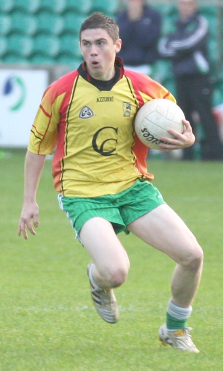 Action from the senior  division two match against MacCumhaill's.