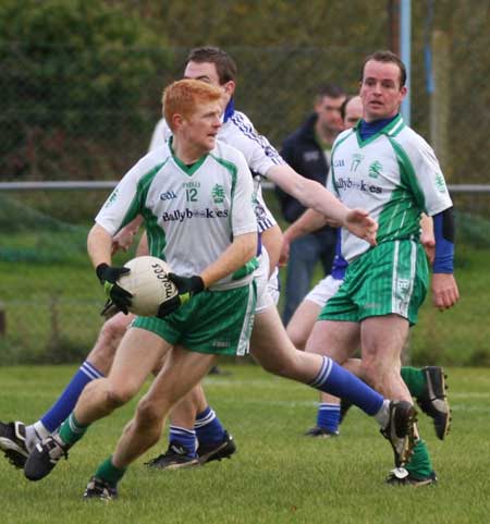 Action from the senior  division two match against MacCumhaill's.