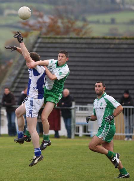 Action from the senior  division two match against MacCumhaill's.