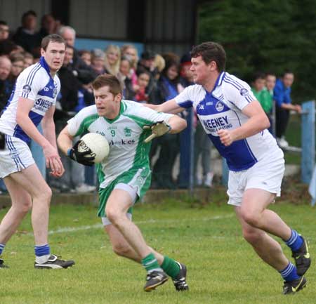 Action from the senior  division two match against MacCumhaill's.