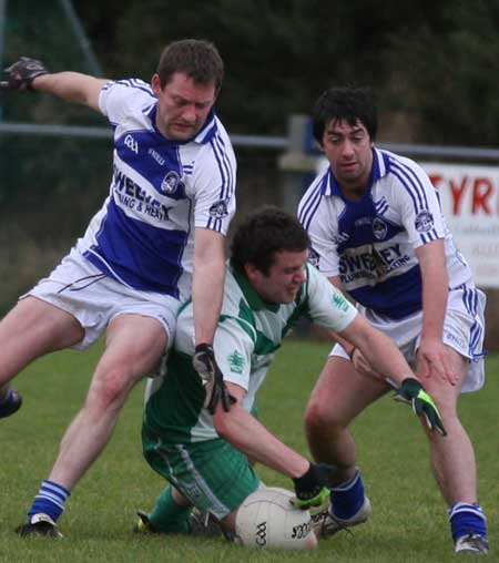 Action from the senior  division two match against MacCumhaill's.