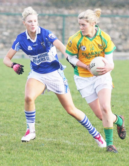 Action from the 2011 NFL division two clash between Donegal and Laois in Pirc Aoidh Ruaidh.