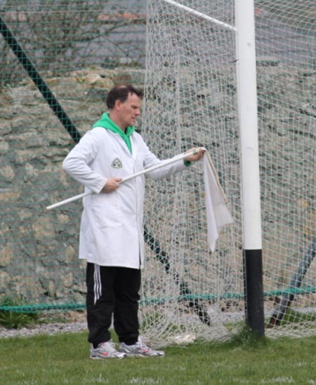 Action from the reserve senior division three match against Naomh Bríd.