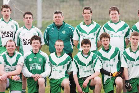 Action from the reserve senior division three match against Naomh Bríd.