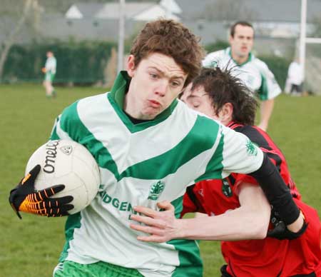 Action from the reserve senior division three match against Naomh Bríd.