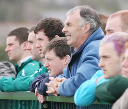 Action from the reserve senior division three match against Naomh Bríd.