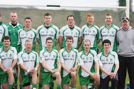 Action from the reserve senior division three match against Naomh Bríd.