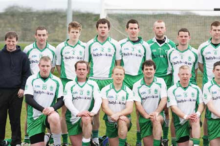 Action from the reserve senior division three match against Naomh Bríd.