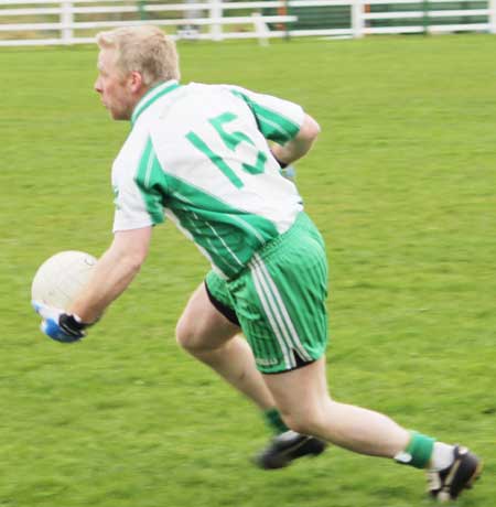 Action from the senior division three match against Naomh Mhuire.