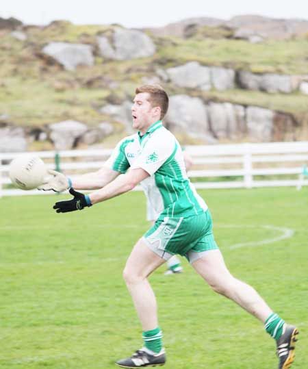 Action from the senior division three match against Naomh Mhuire.