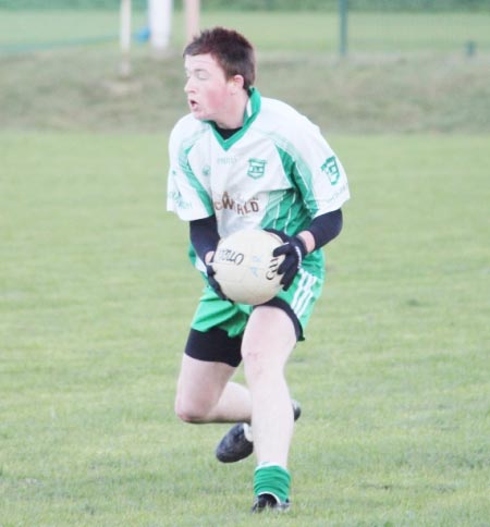 Action from the under 16 league clash between Aodh Ruadh and Naomh Mhuire.