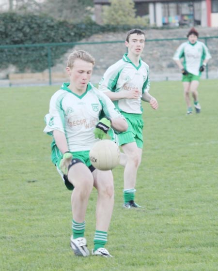 Action from the under 16 league clash between Aodh Ruadh and Naomh Mhuire.