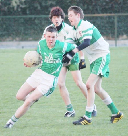 Action from the under 16 league clash between Aodh Ruadh and Naomh Mhuire.