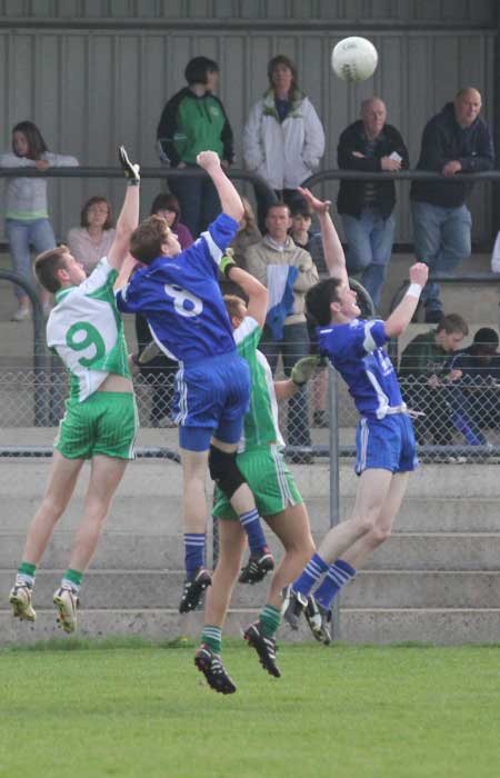 Action from the under 18 league clash between Aodh Ruadh and Four Masters.