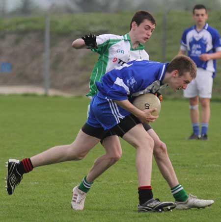 Action from the under 18 league clash between Aodh Ruadh and Four Masters.