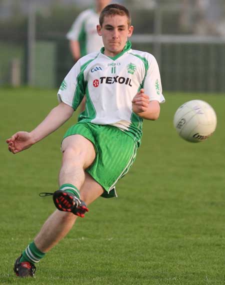 Action from the under 18 league clash between Aodh Ruadh and Four Masters.