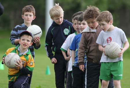 Action from the under 8 training.