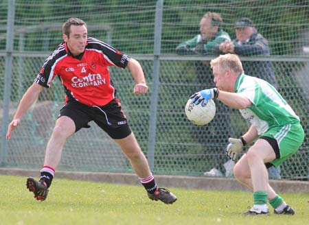 Action from the senior division three match against Milford.